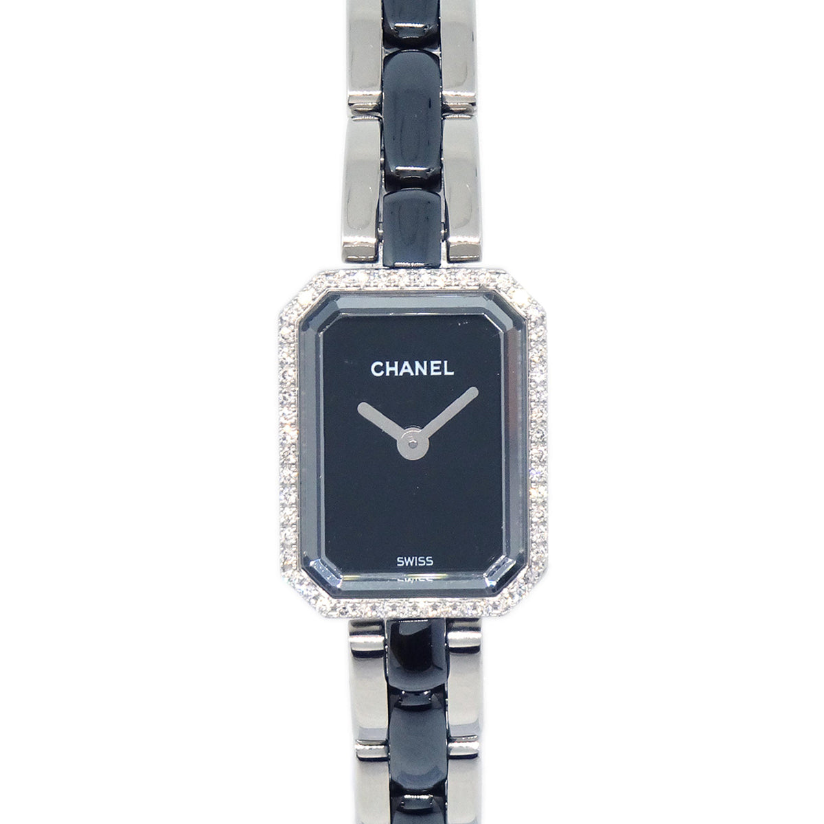 Chanel Premiere H2163 Quartz Watch Ceramic SS Diamond