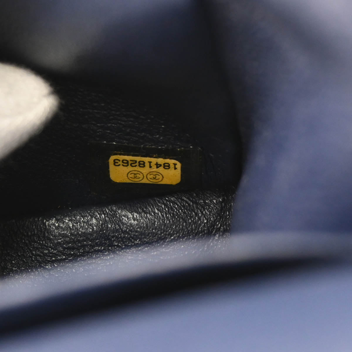Chanel 2013-2014 Navy Lambskin Medium Classic Double Flap Shoulder Bag