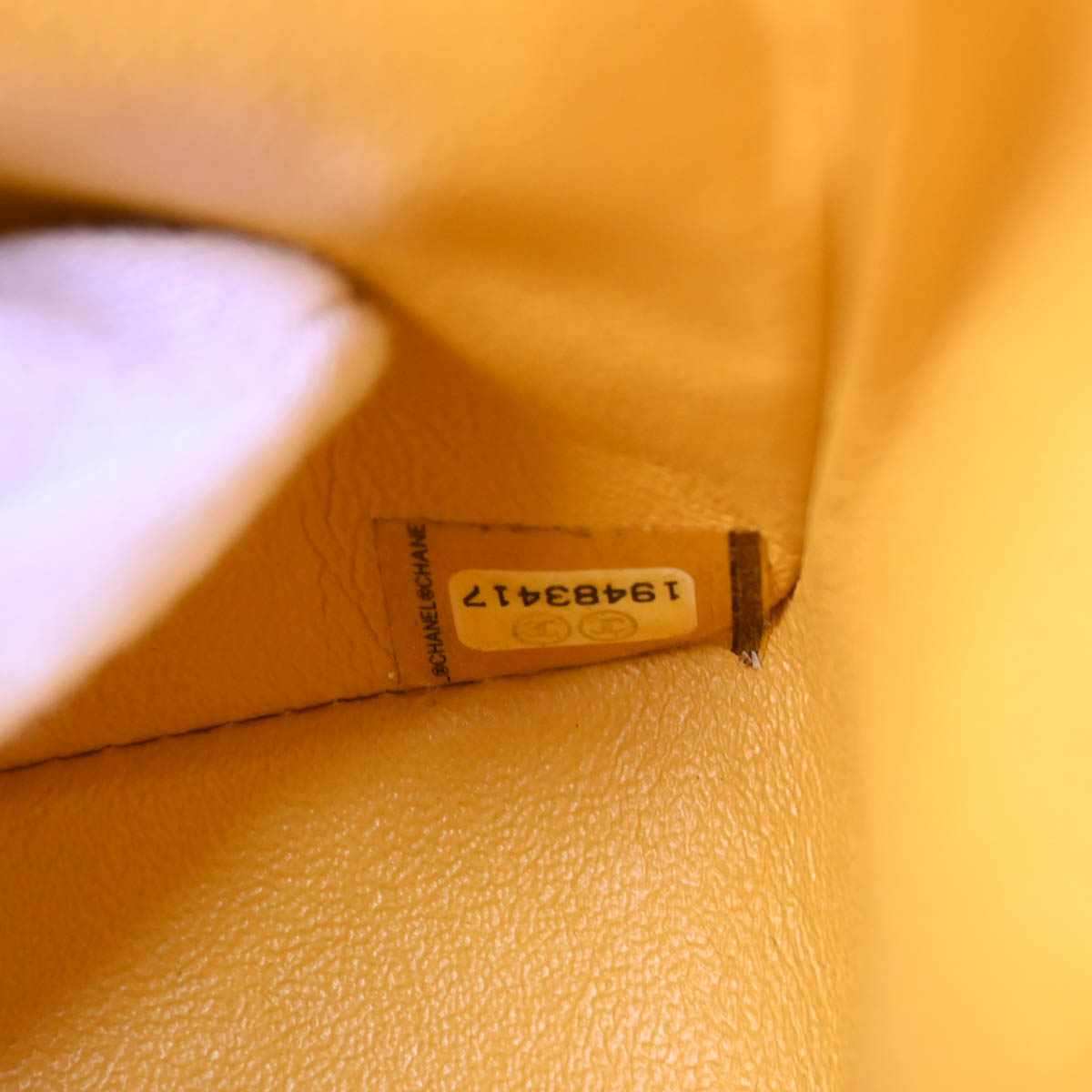 Chanel 2014 Yellow Lambskin Medium Classic Double Flap Shoulder Bag