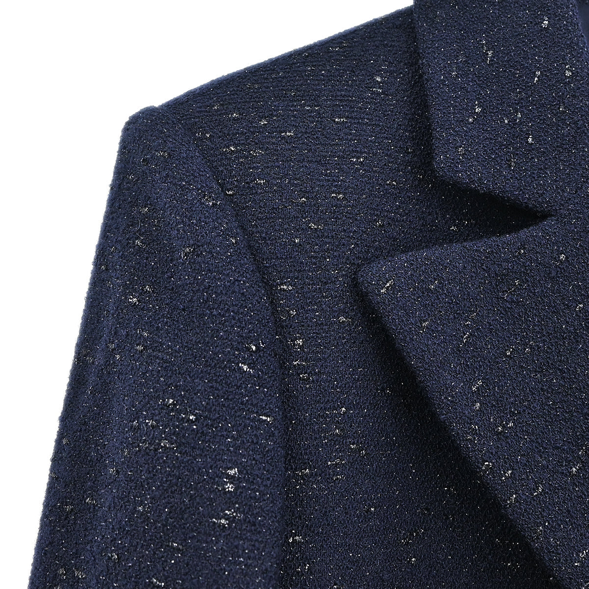 Chanel 2018 Double Breasted Jacket Navy #42
