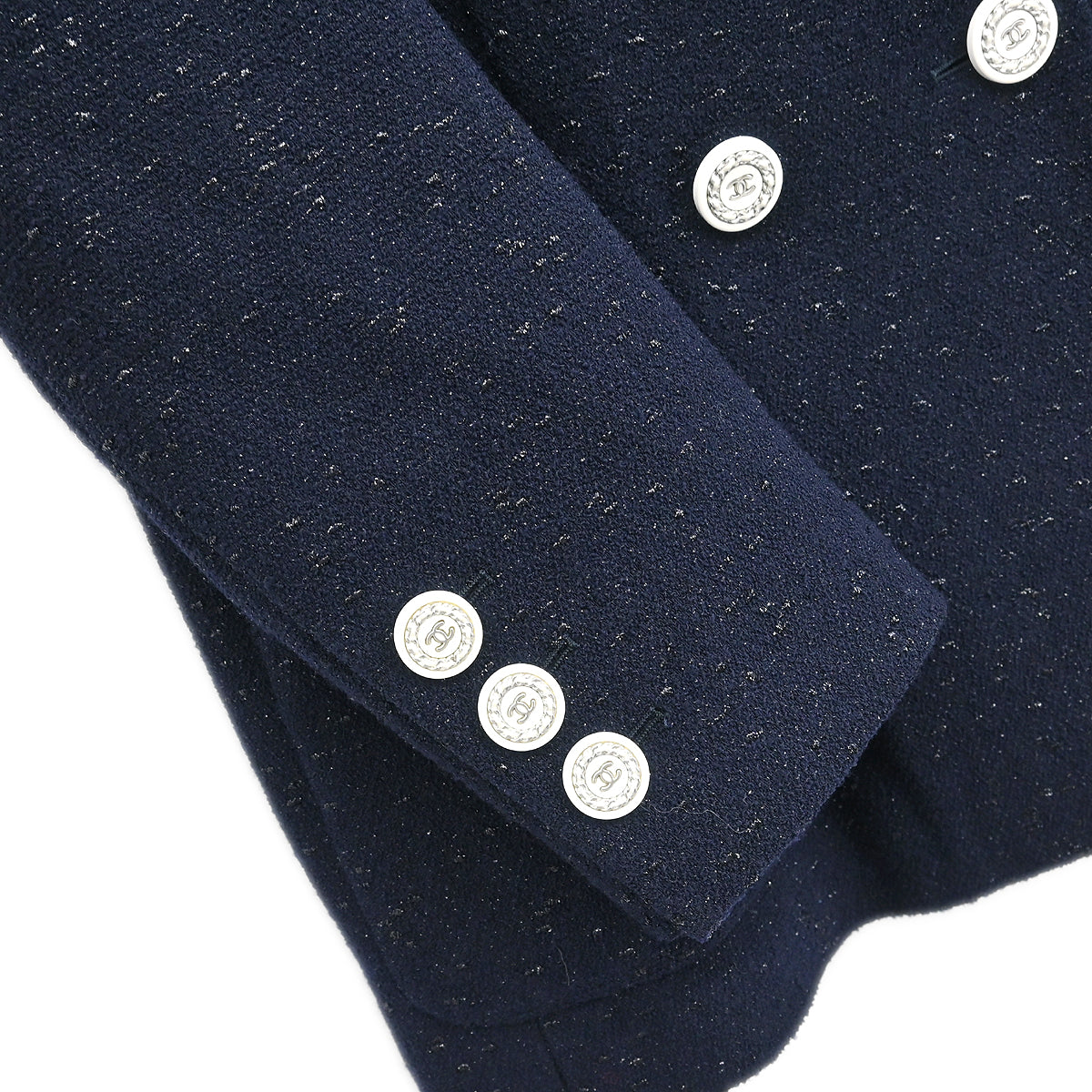 Chanel 2018 Double Breasted Jacket Navy #42