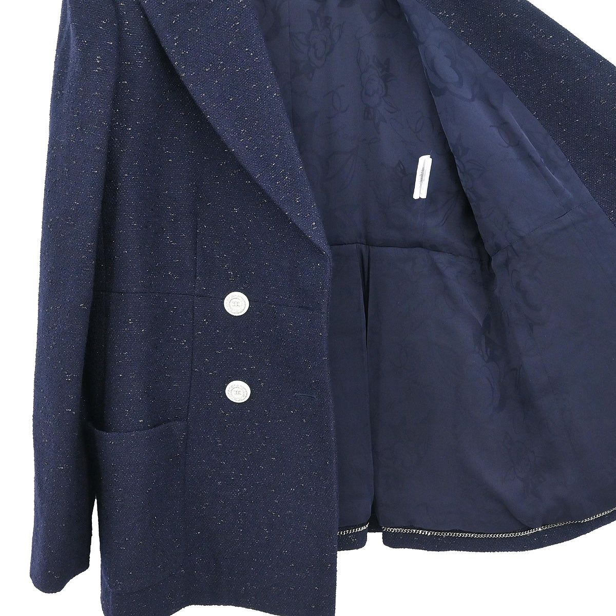 Chanel 2018 Double Breasted Jacket Navy #42