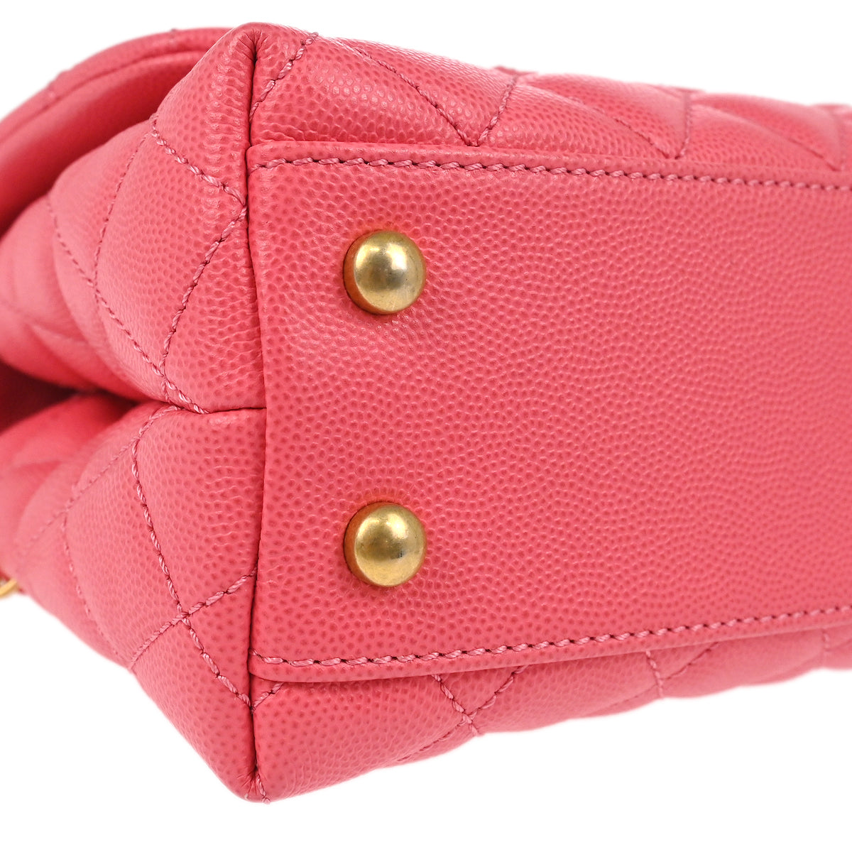 Chanel 2019 Pink Caviar Coco Handle 2way Handbag