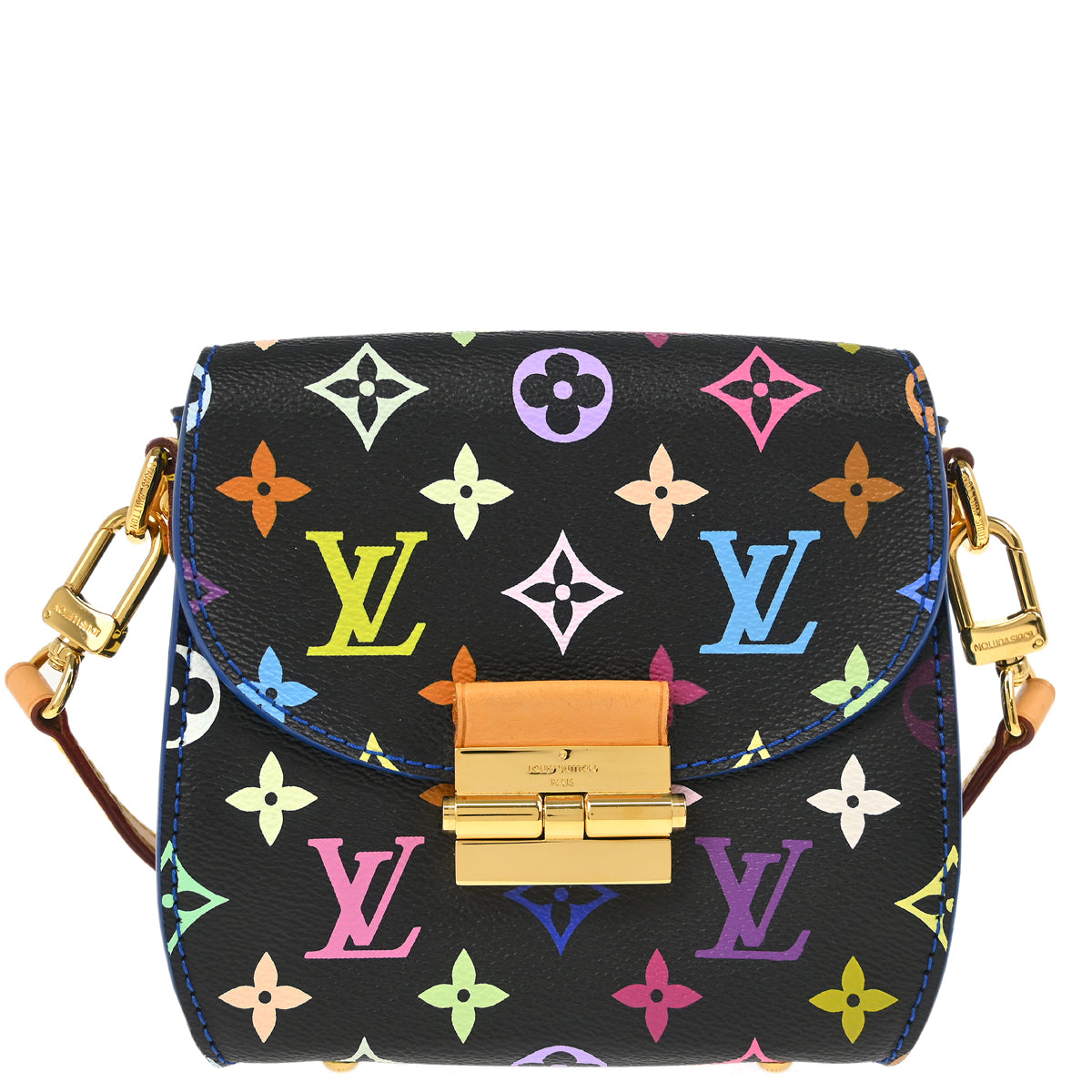 Louis Vuitton 2012 Black Multicolor Heart Breaker Shoulder Bag M40659