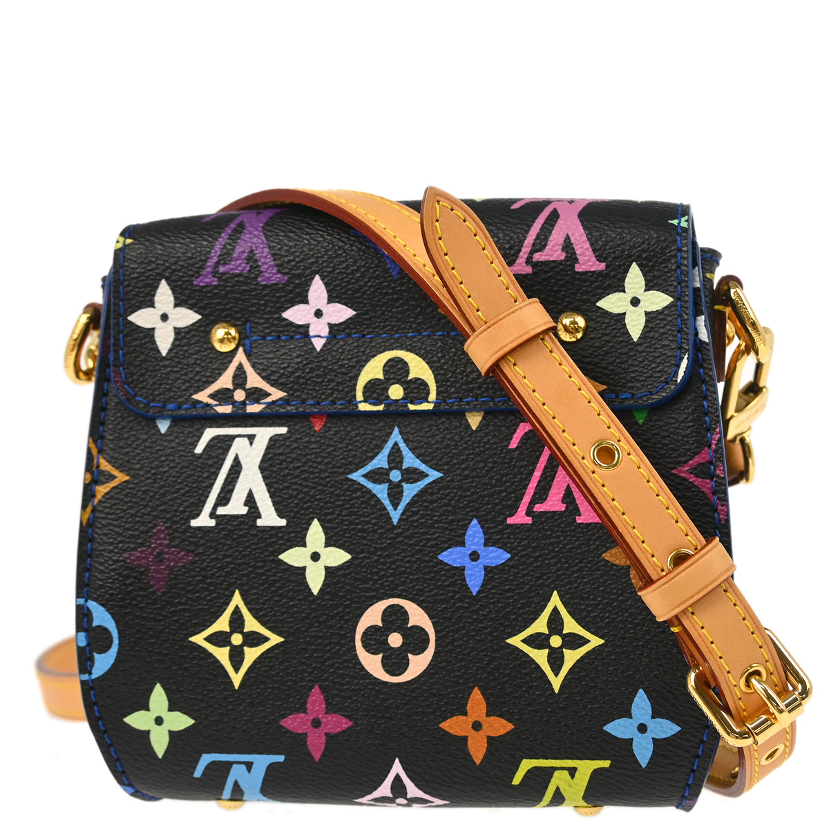 Louis Vuitton 2012 Black Multicolor Heart Breaker Shoulder Bag M40659