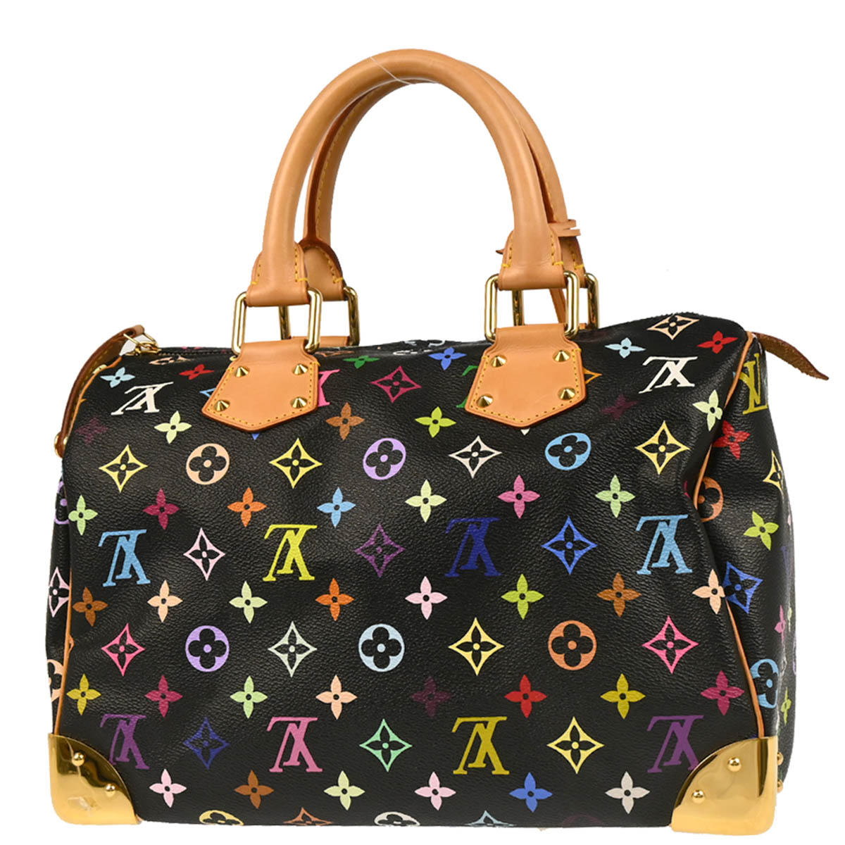 Louis Vuitton 2011 Black Monogram Multicolor Speedy 30 Handbag M92642