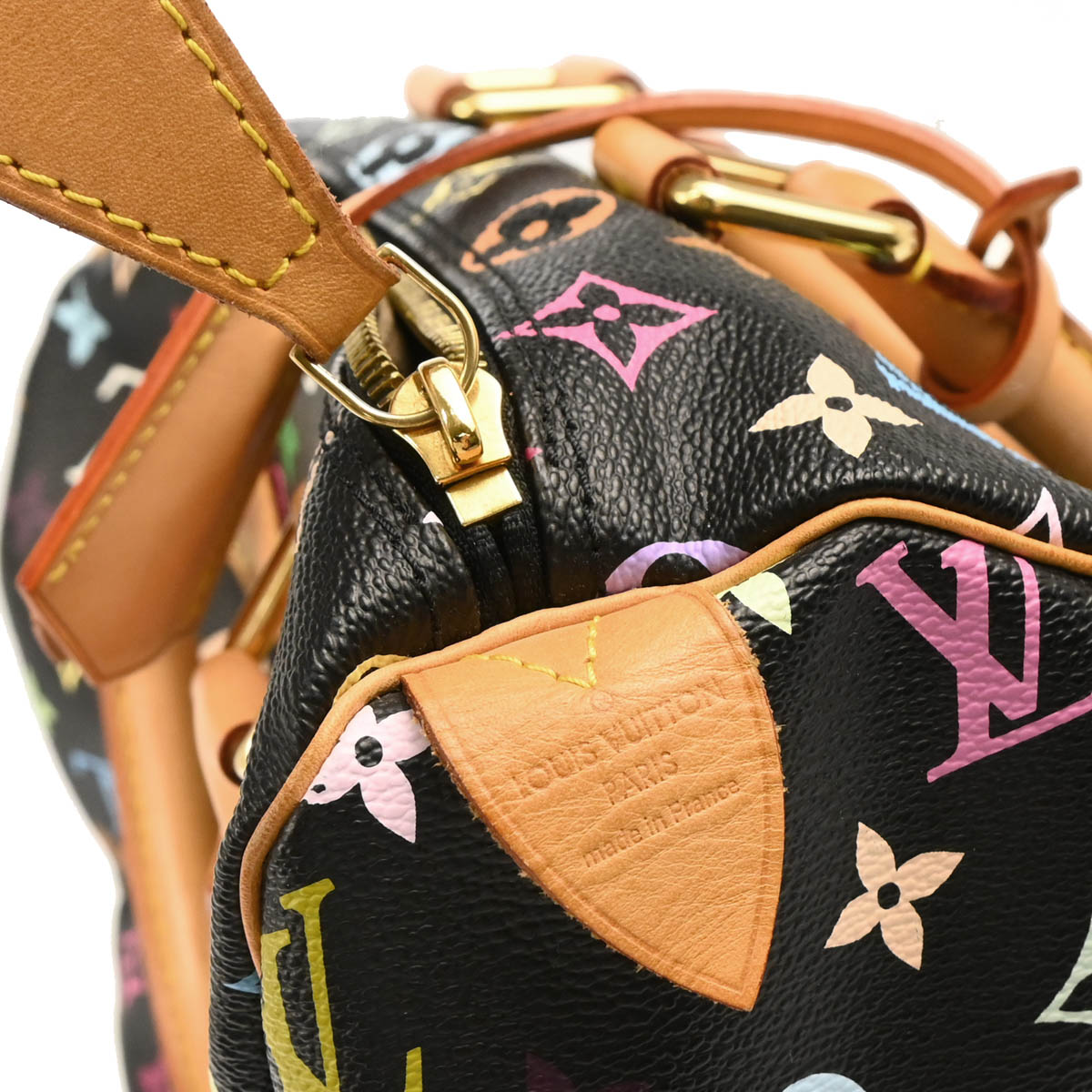 Louis Vuitton 2011 Black Monogram Multicolor Speedy 30 Handbag M92642