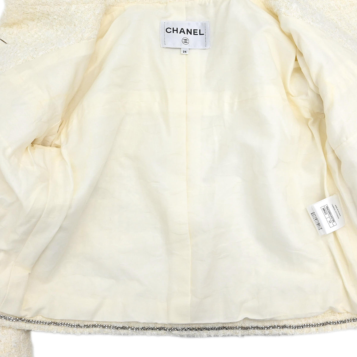 Chanel 2018 Single Breasted Jacket White #34