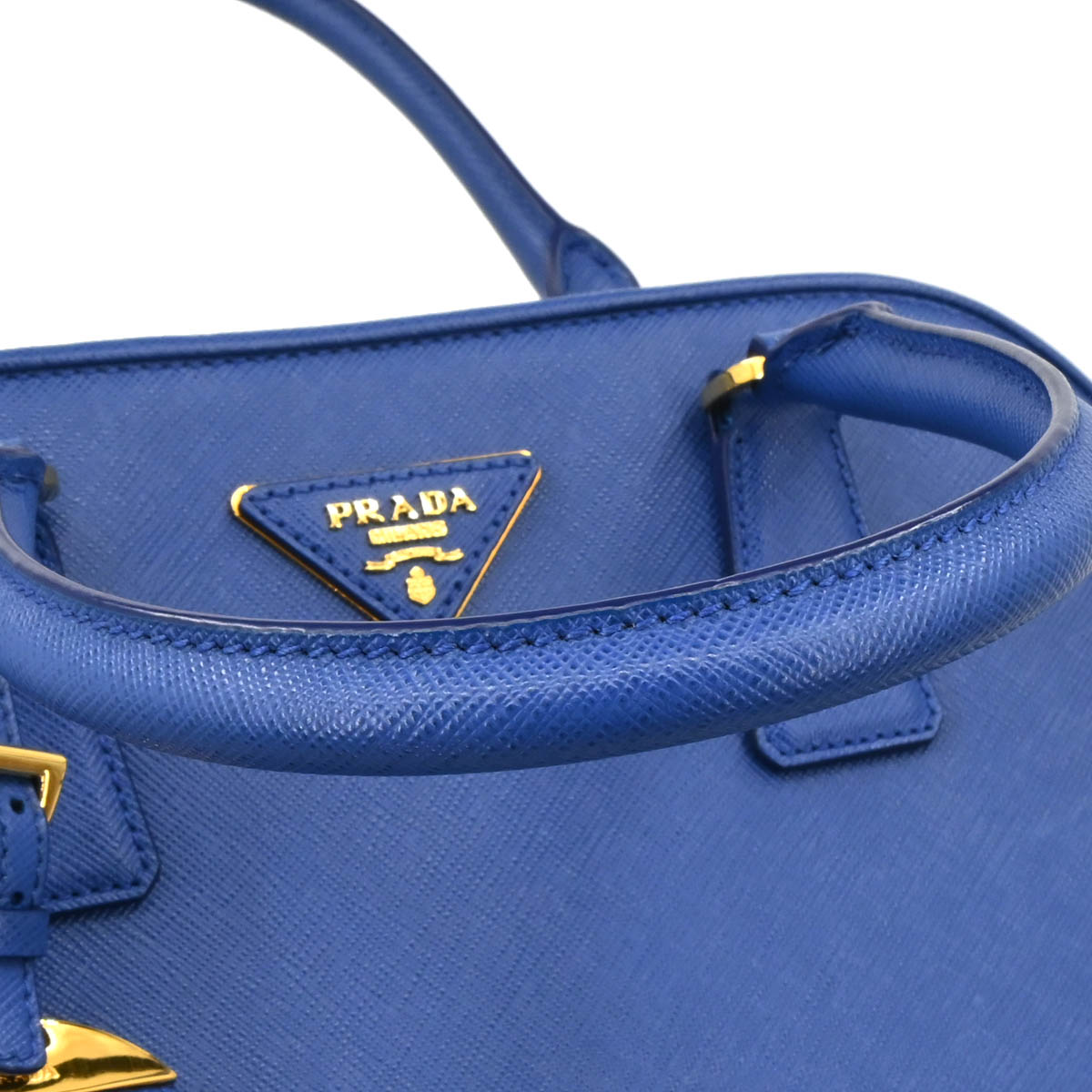 Prada 2015 Blue Leather Promenade 2way Shoulder Handbag