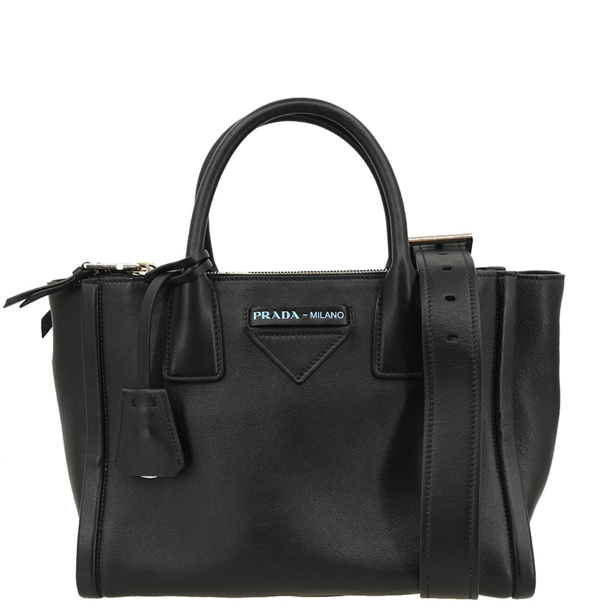 Prada Black Leather Concept 2way Handbag