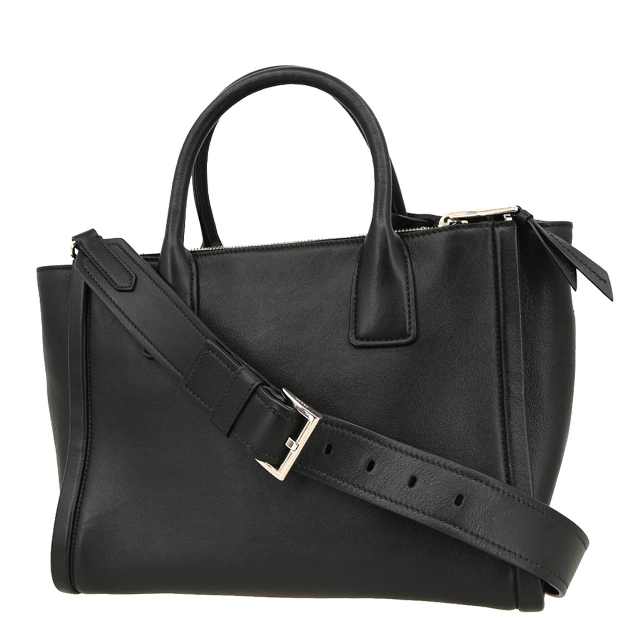 Prada Black Leather Concept 2way Handbag