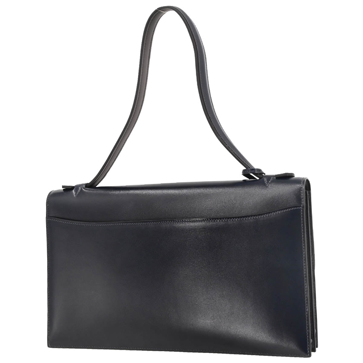 Hermes 2012 Blue Minuit Box Calf Illico Elan 32 Handbag