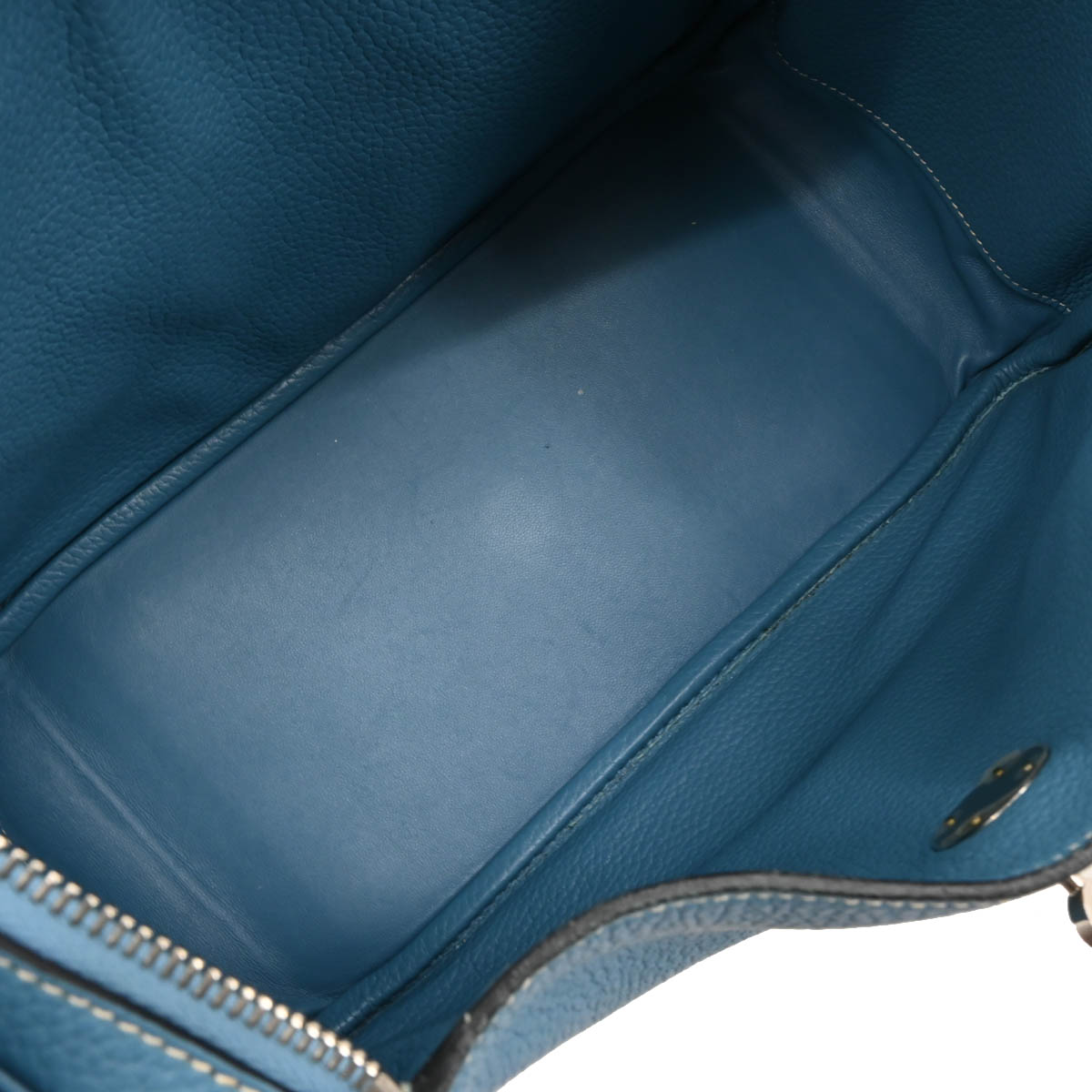 Hermes Blue Jean Taurillon Clemence Lindy 30 Shoulder Bag
