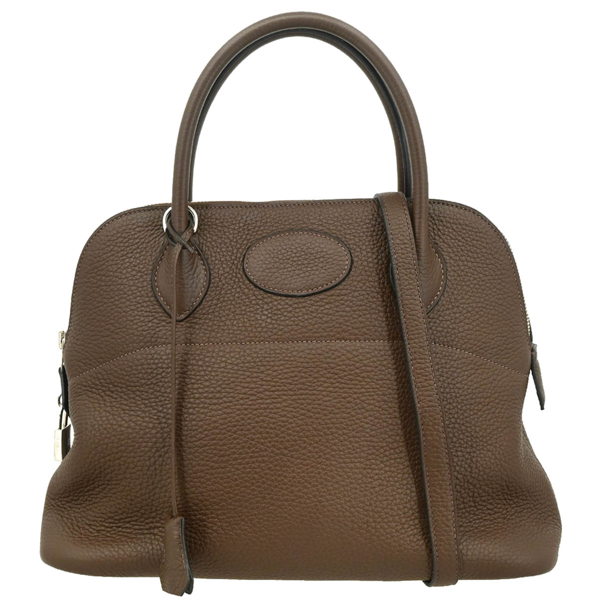 Hermes 2012 Cafe Taurillon Clemence Bolide 31 2way Shoulder Handbag