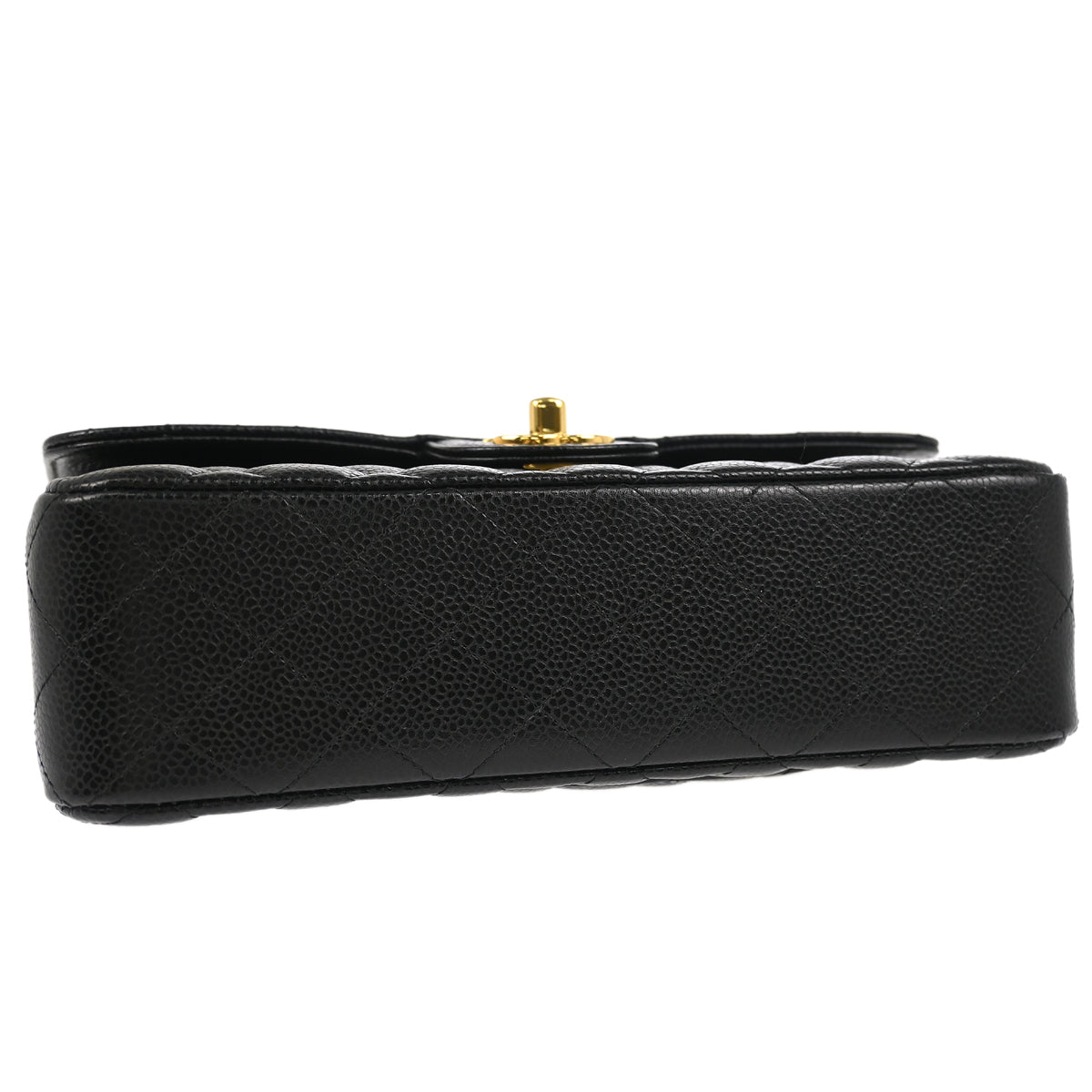 Chanel 2017-2018 Black Caviar Small Classic Double Flap Shoulder Bag