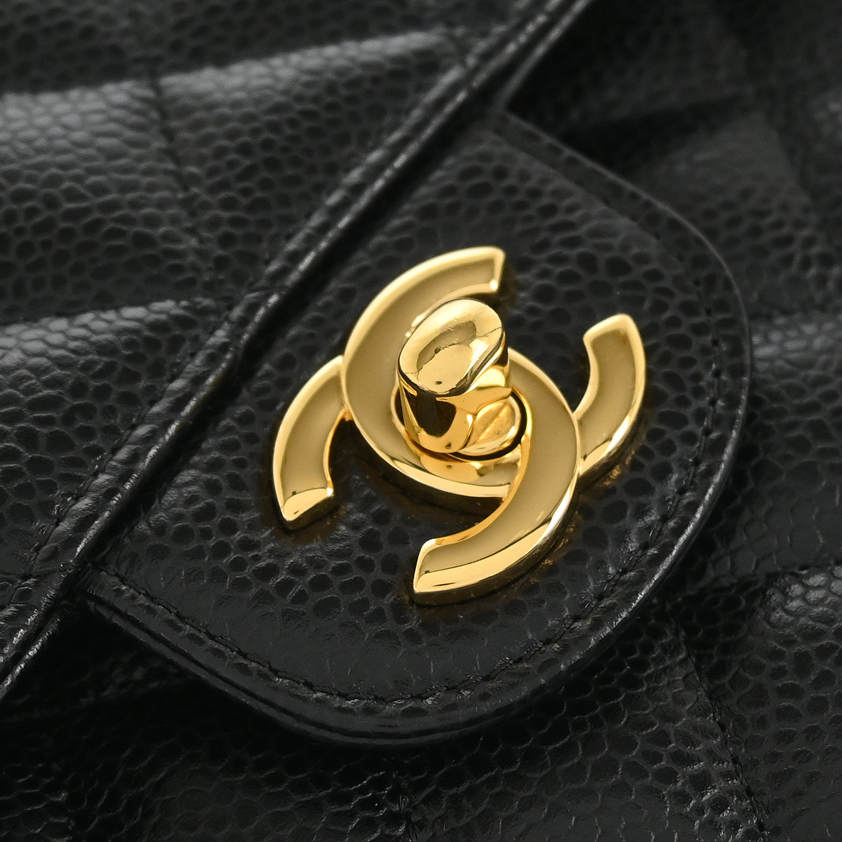 Chanel 2017-2018 Black Caviar Small Classic Double Flap Shoulder Bag
