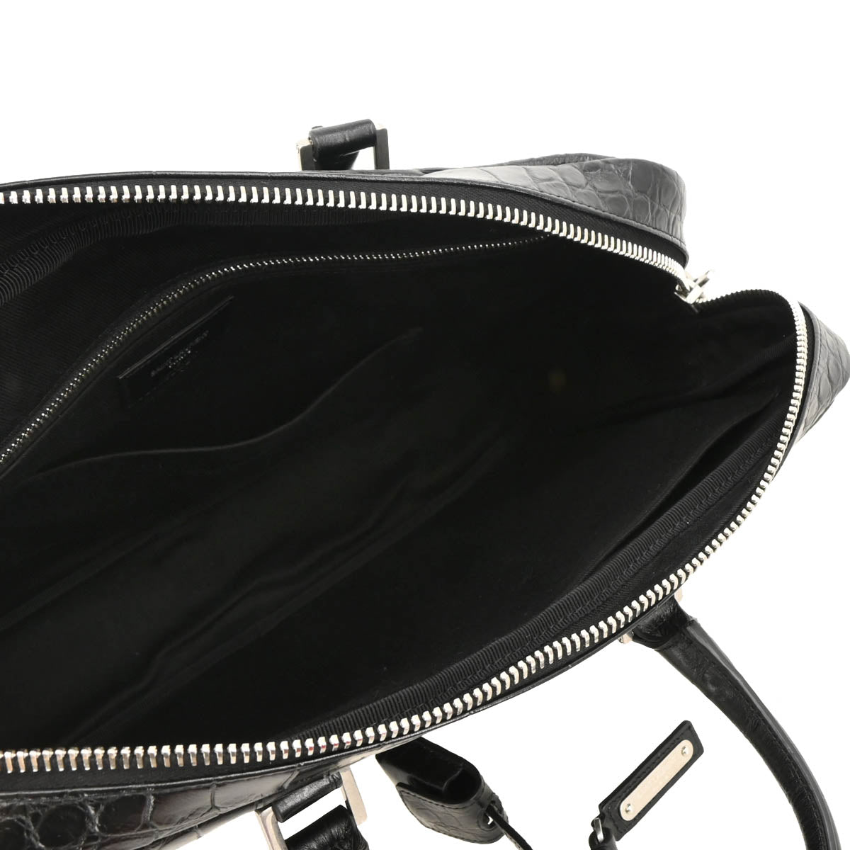 Saint Laurent Black Leather Sac de Jour Briefcase