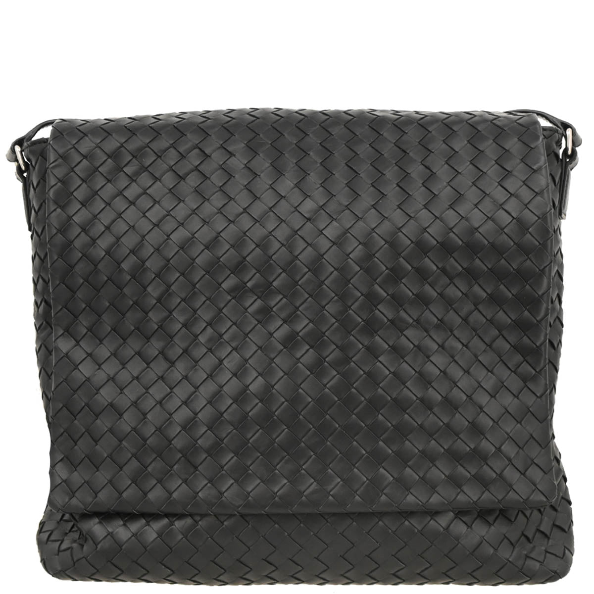 Bottega Veneta Black Intrecciato Shoulder Bag