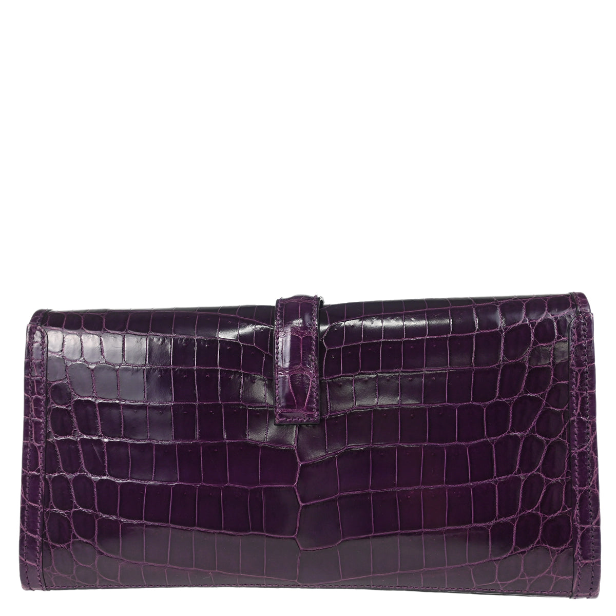 Hermes * 2015 Cassis Niloticus Crocodile Jige Elan 29 Clutch Handbag