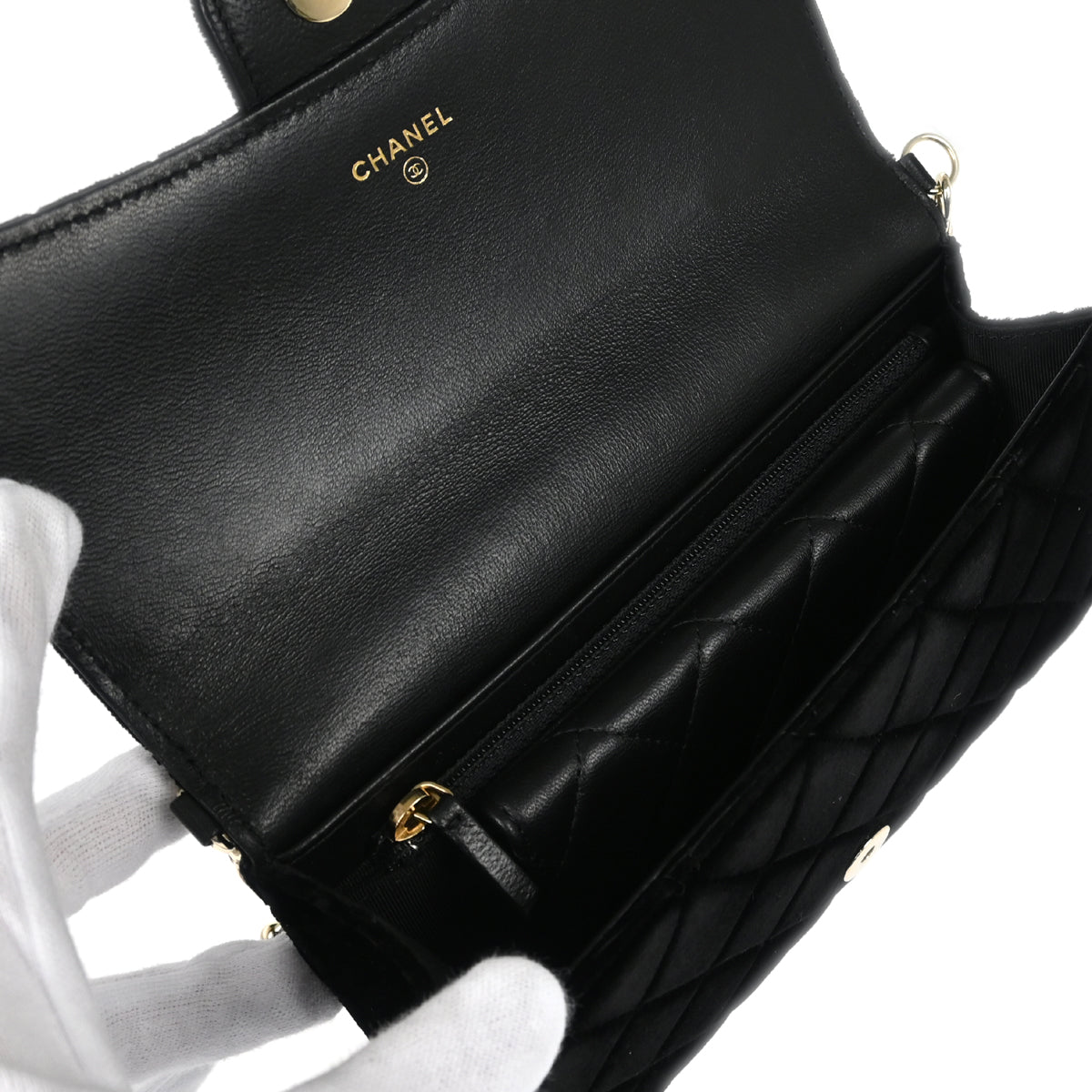 Chanel 2015-2016 Black Velvet Chain Handbag