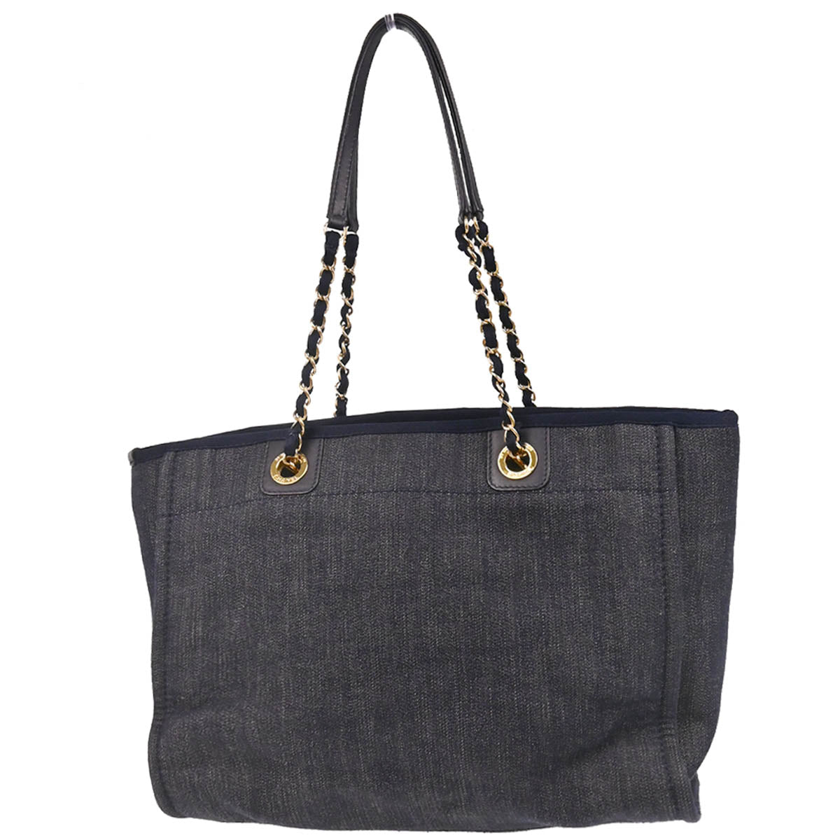 Chanel 2012-2013 Navy Denim Small Deauville Tote Bag