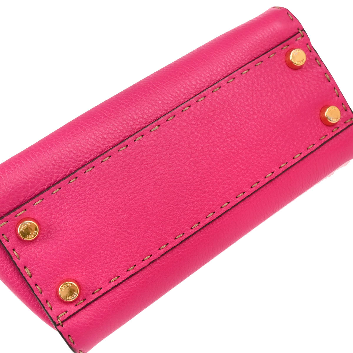 Fendi Pink Leather Peekaboo 2way Shoulder Handbag