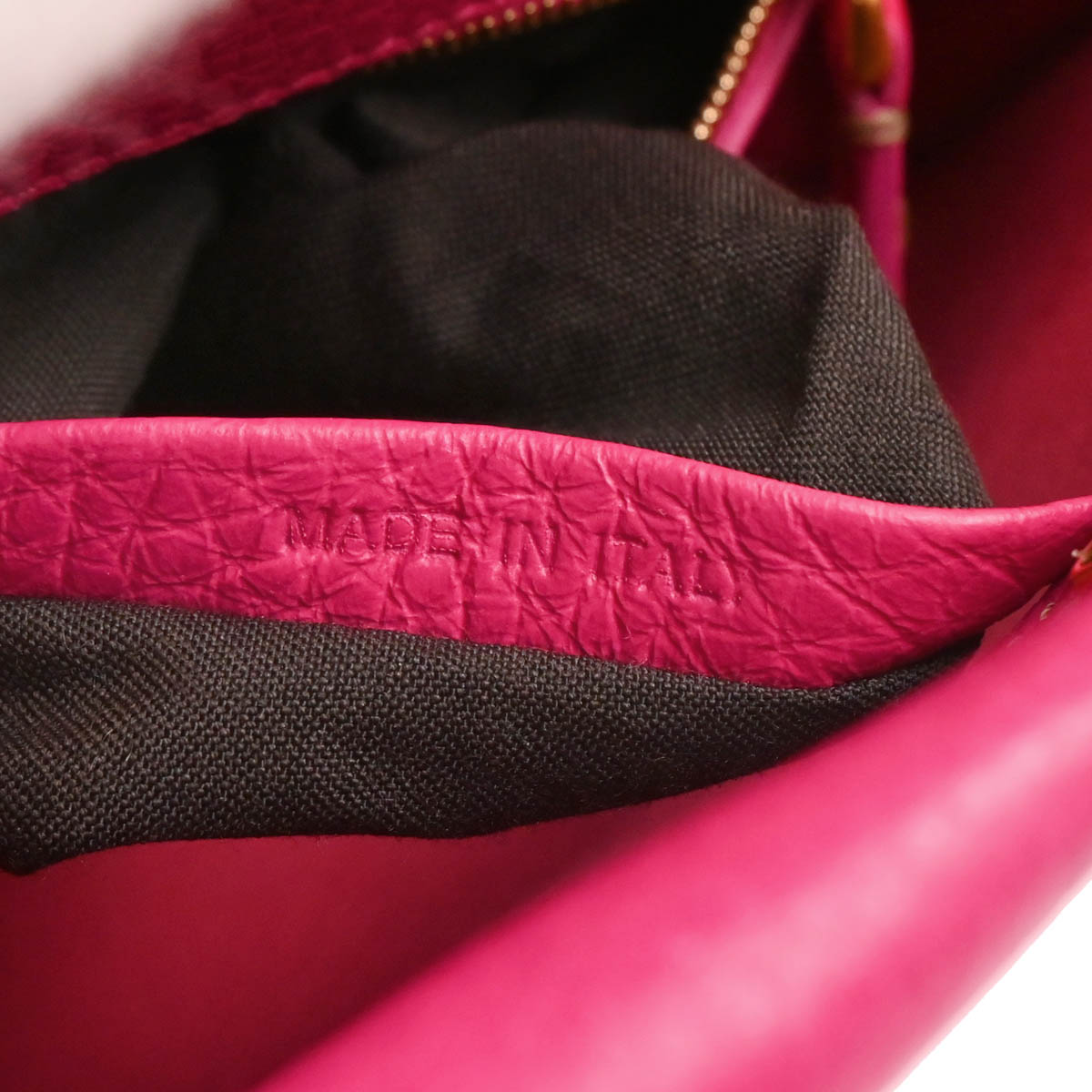 Fendi Pink Leather Peekaboo 2way Shoulder Handbag