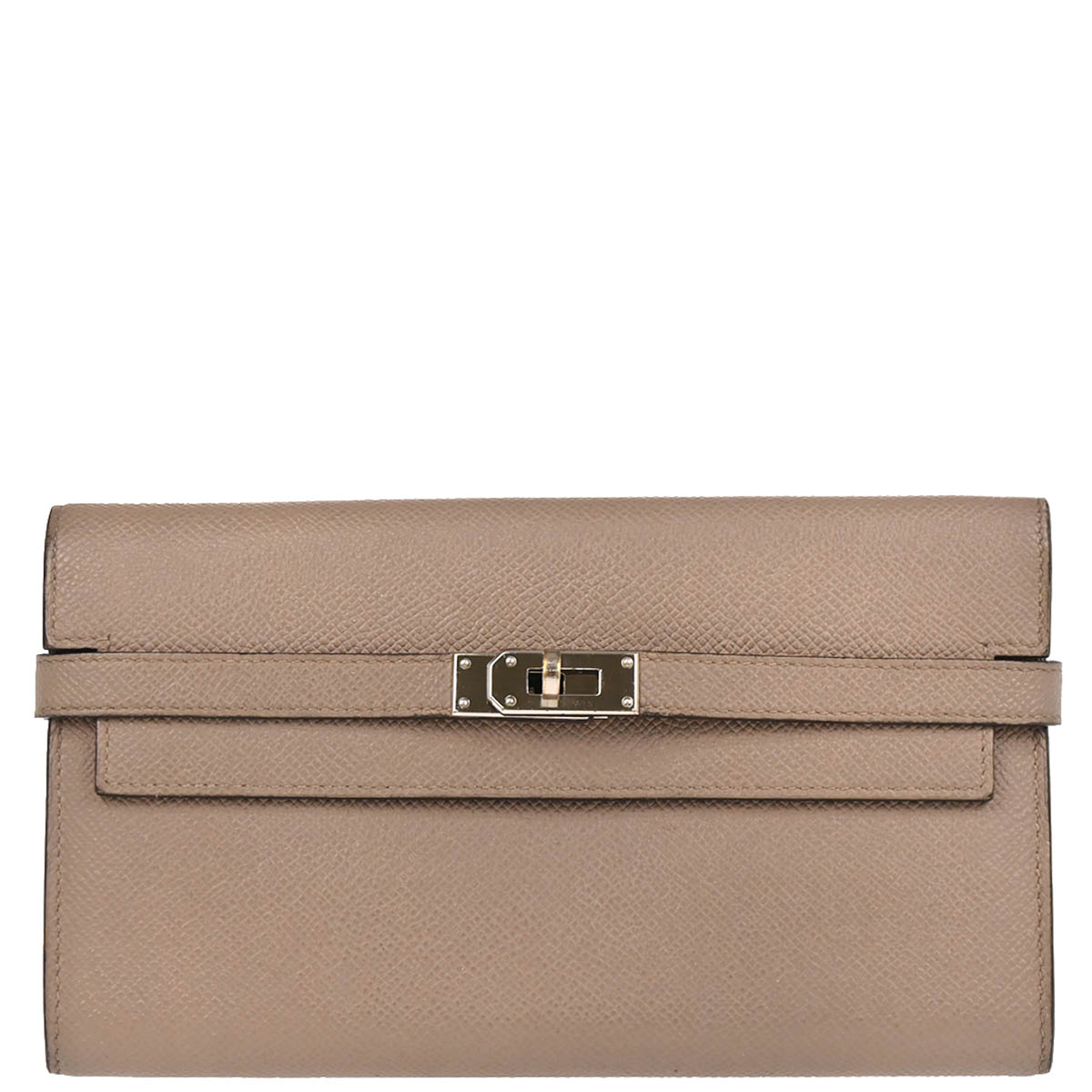 Hermes Tourterelle Gray Epsom Kelly Wallet