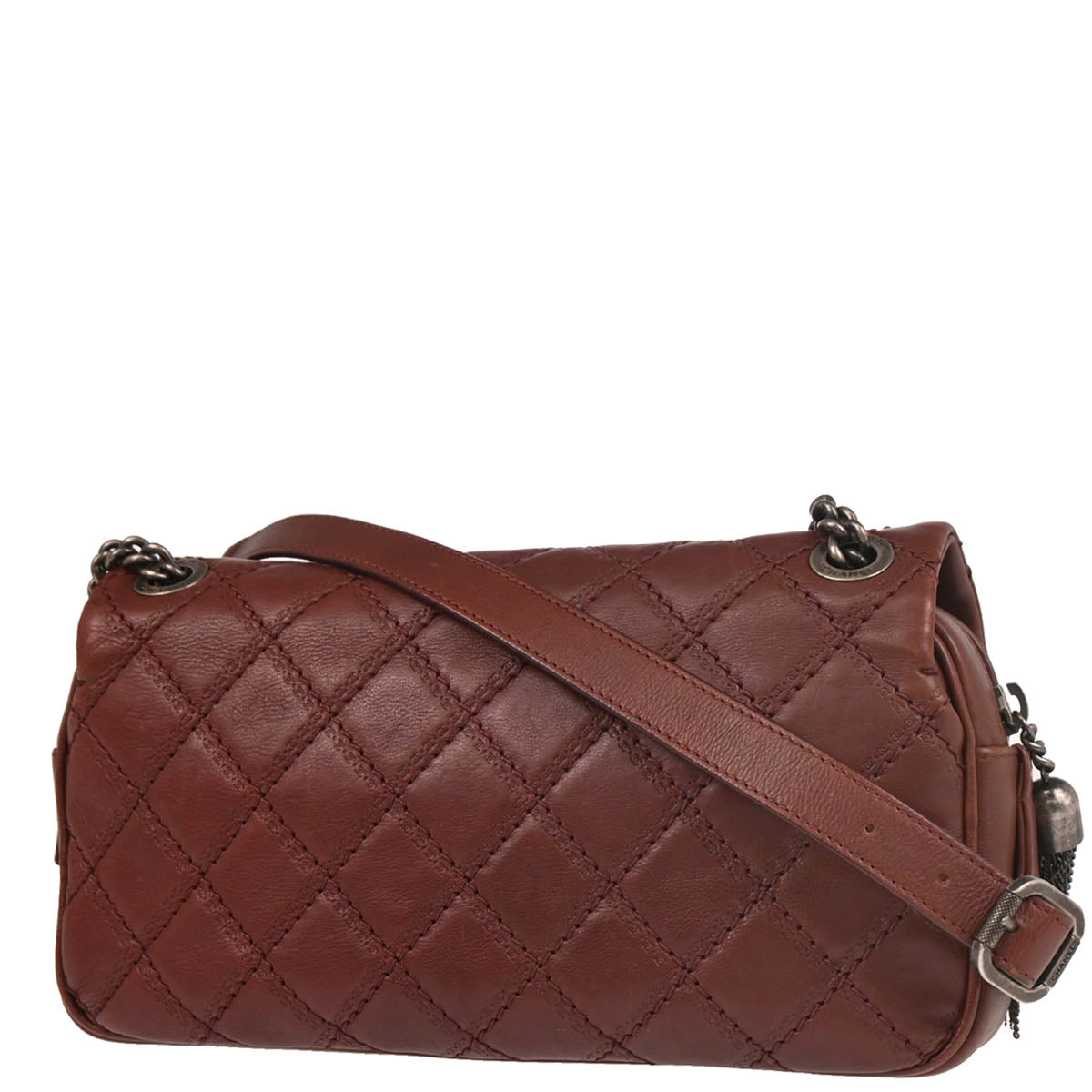 Chanel 2013-2014 Bordeaux Calfskin Coco Sporran Shoulder Bag