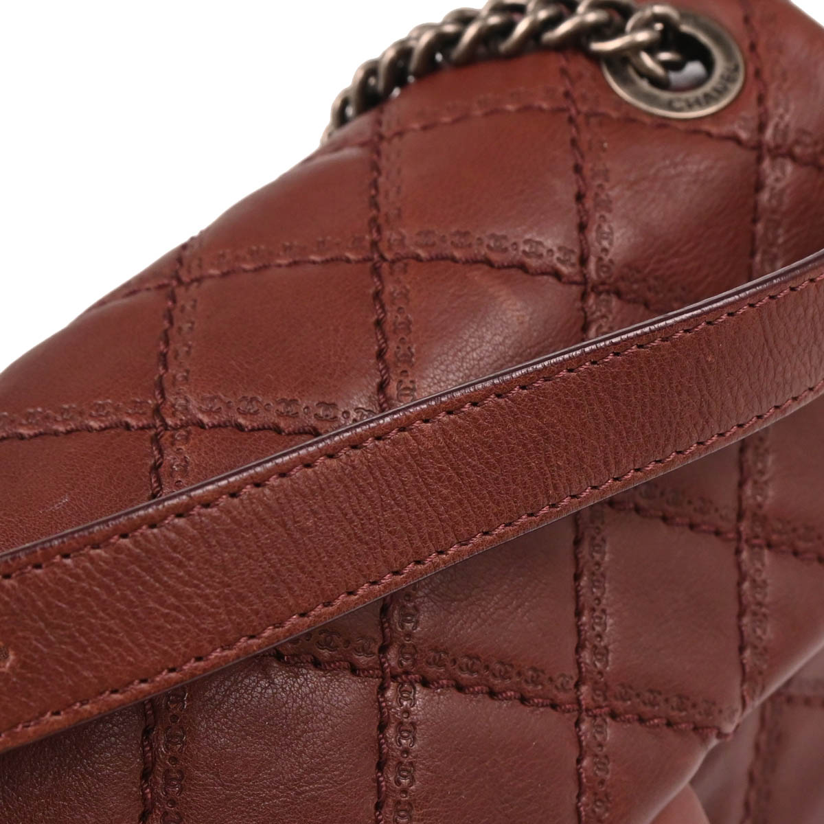 Chanel 2013-2014 Bordeaux Calfskin Coco Sporran Shoulder Bag