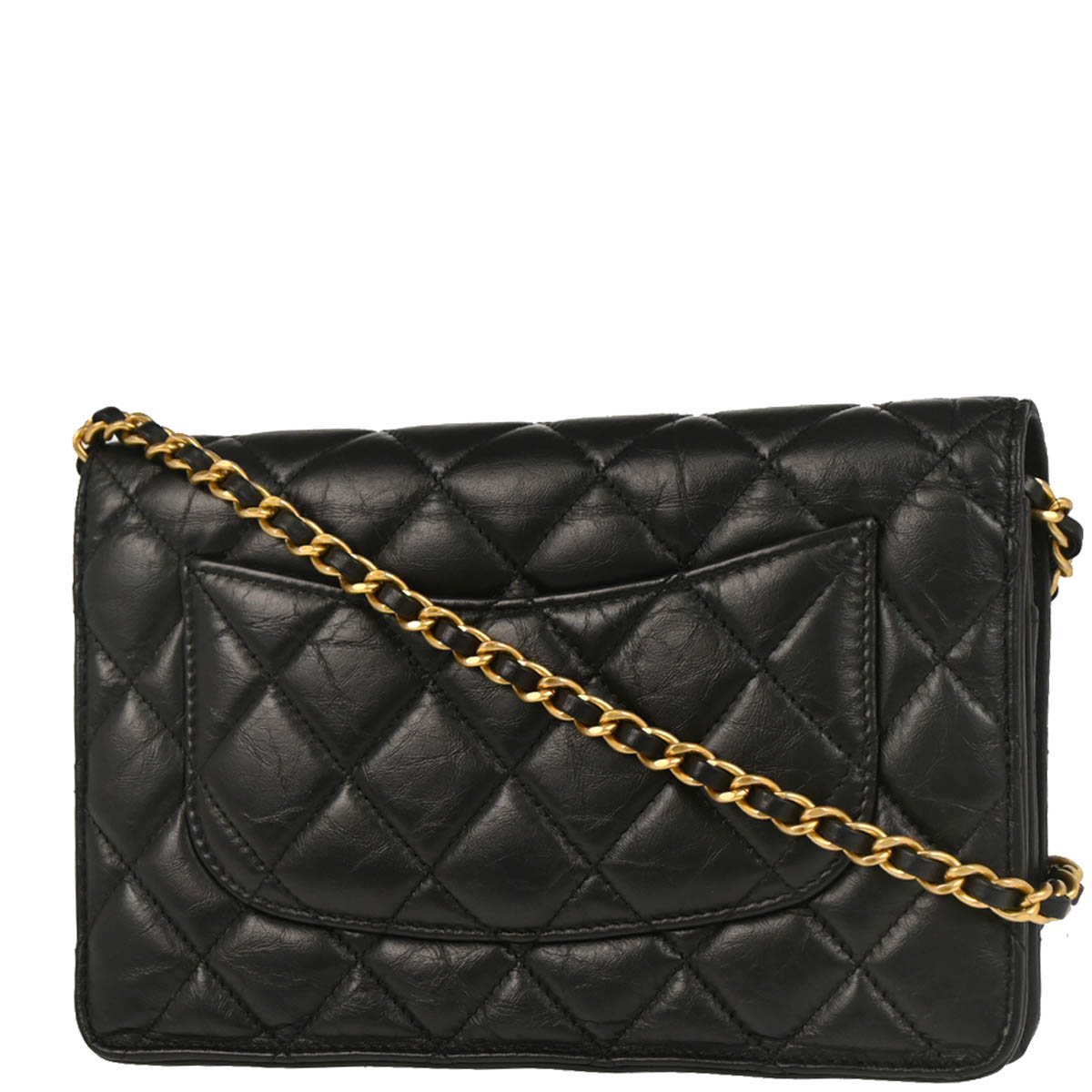 Chanel 2017-2018 Black Calfskin Lucky Charm WOC Shoulder Wallet Bag