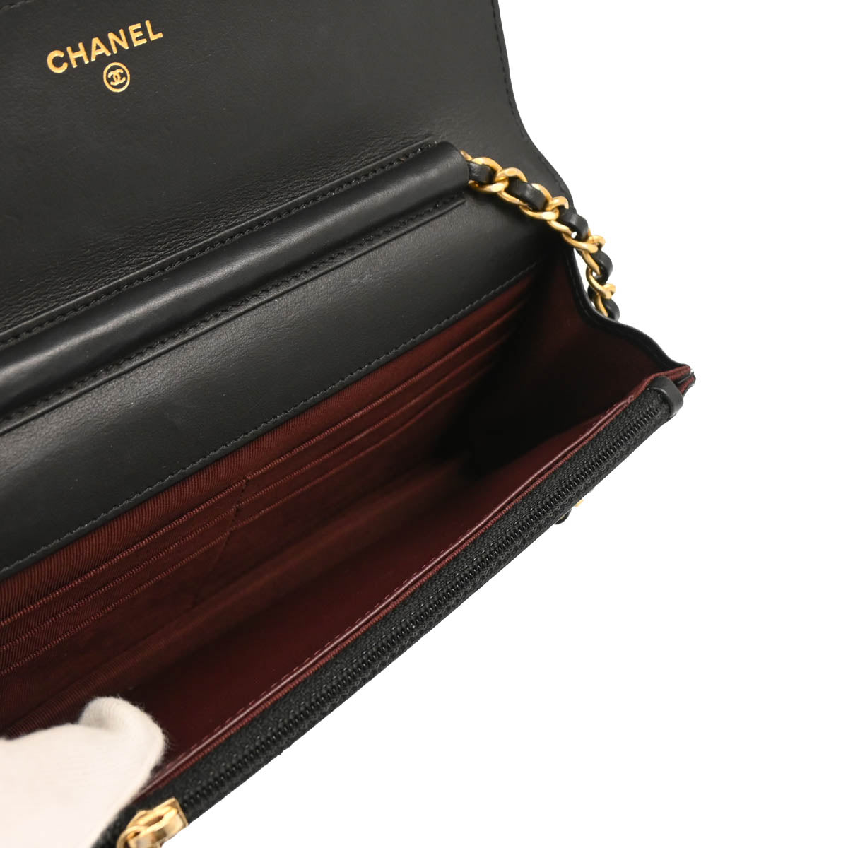 Chanel 2017-2018 Black Calfskin Lucky Charm WOC Shoulder Wallet Bag