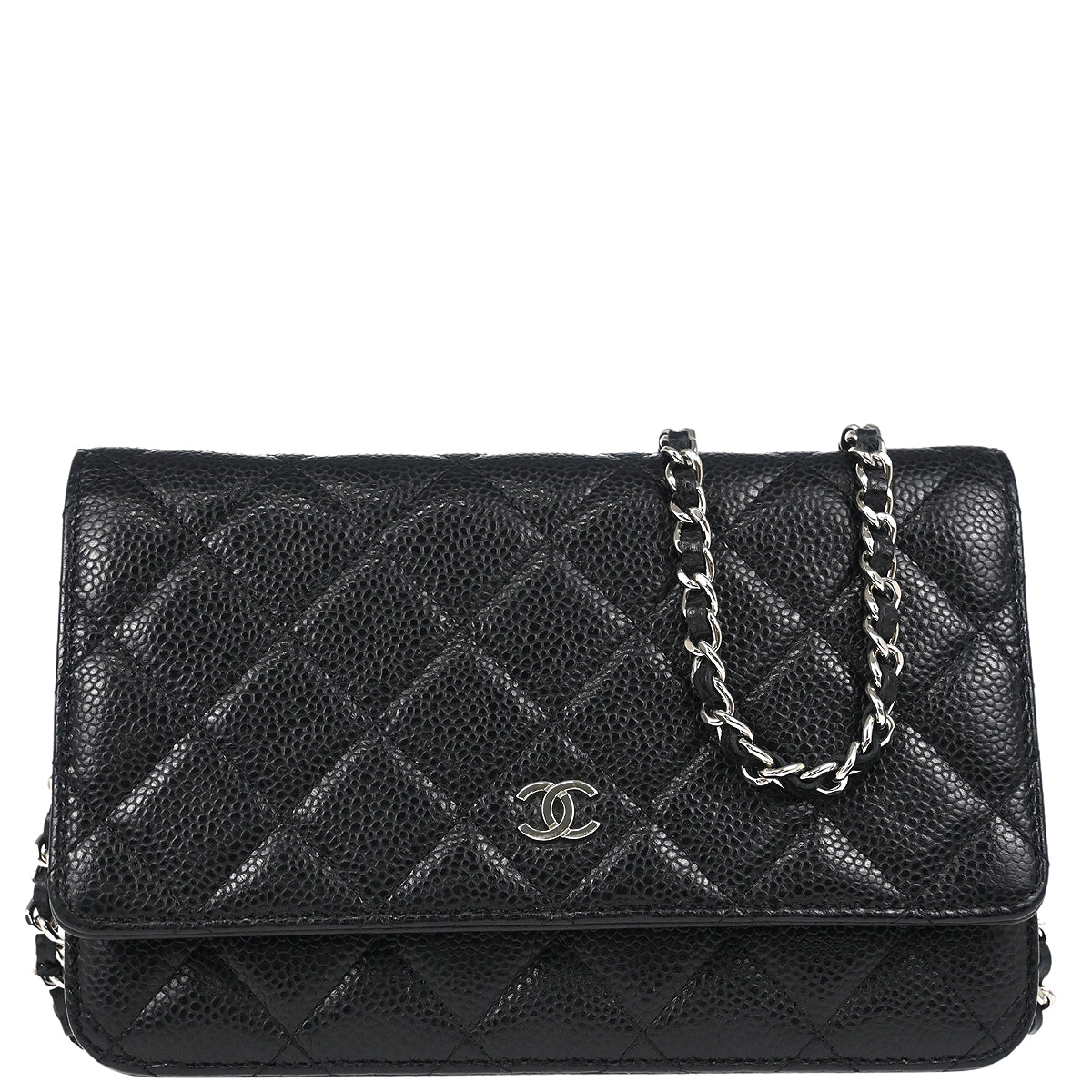 Chanel 2019 Black Caviar Classic WOC Shoulder Wallet Bag