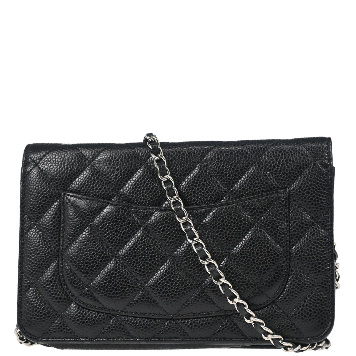 Chanel 2019 Black Caviar Classic WOC Shoulder Wallet Bag