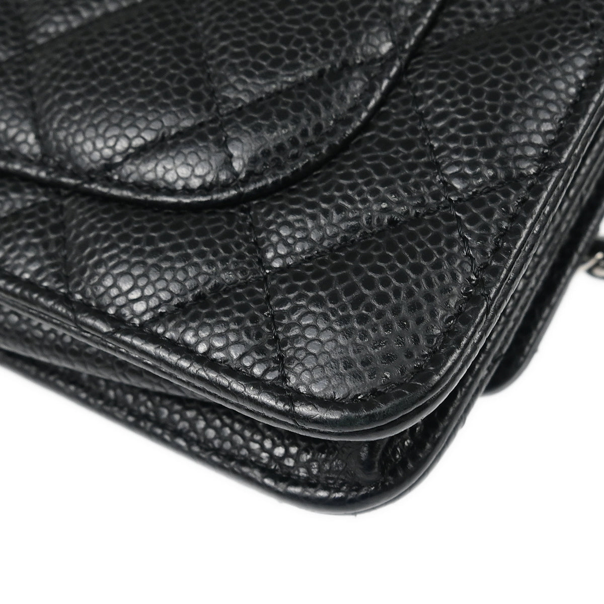 Chanel 2019 Black Caviar Classic WOC Shoulder Wallet Bag