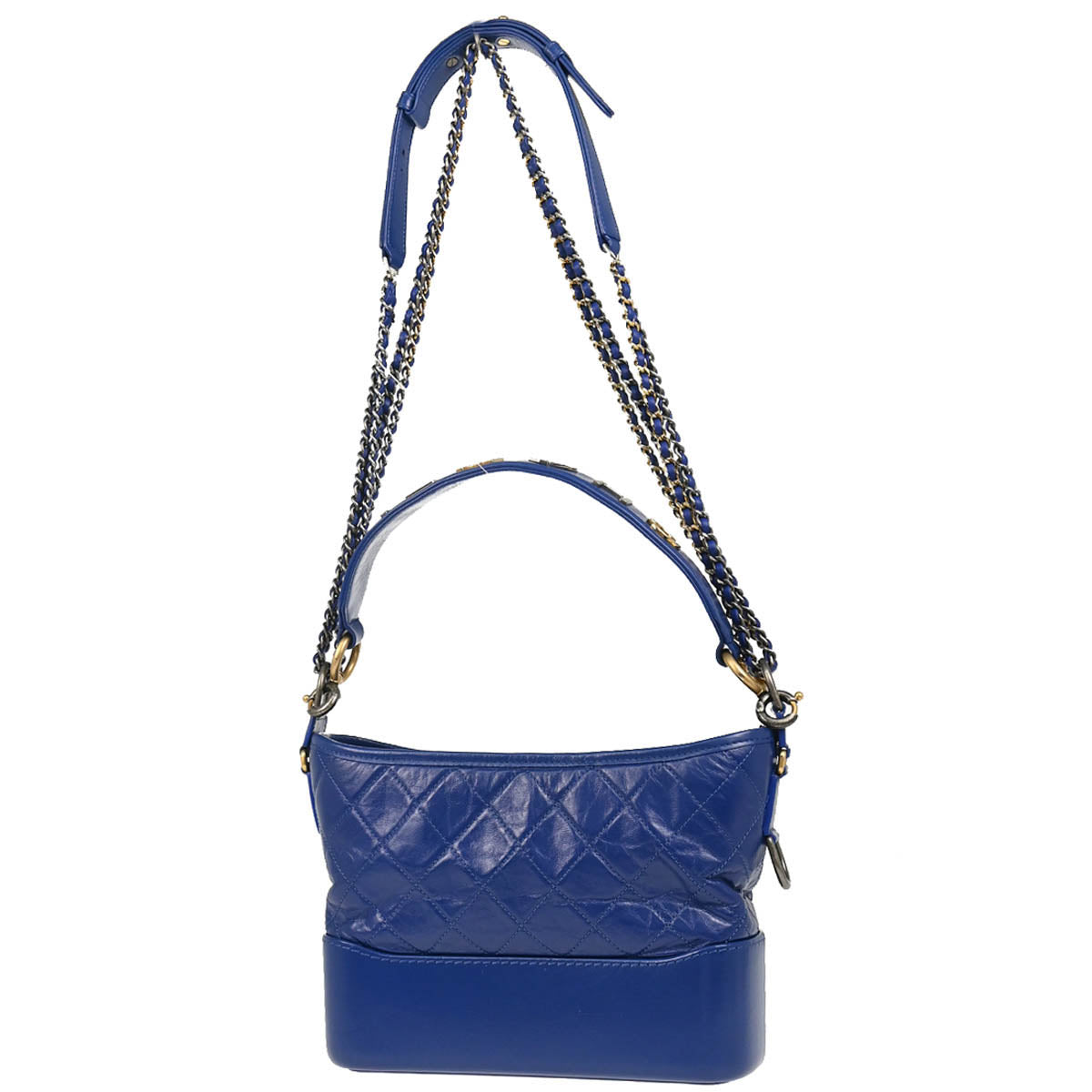 Chanel 2019 Blue Calfskin Lambskin Gabrielle 2way Shoulder Handbag