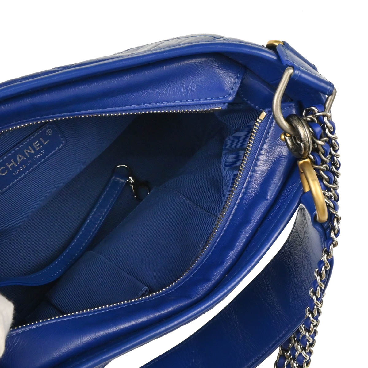 Chanel 2019 Blue Calfskin Lambskin Gabrielle 2way Shoulder Handbag