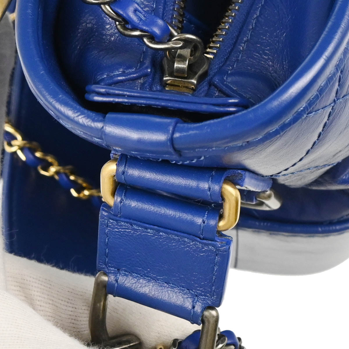 Chanel 2019 Blue Calfskin Lambskin Gabrielle 2way Shoulder Handbag
