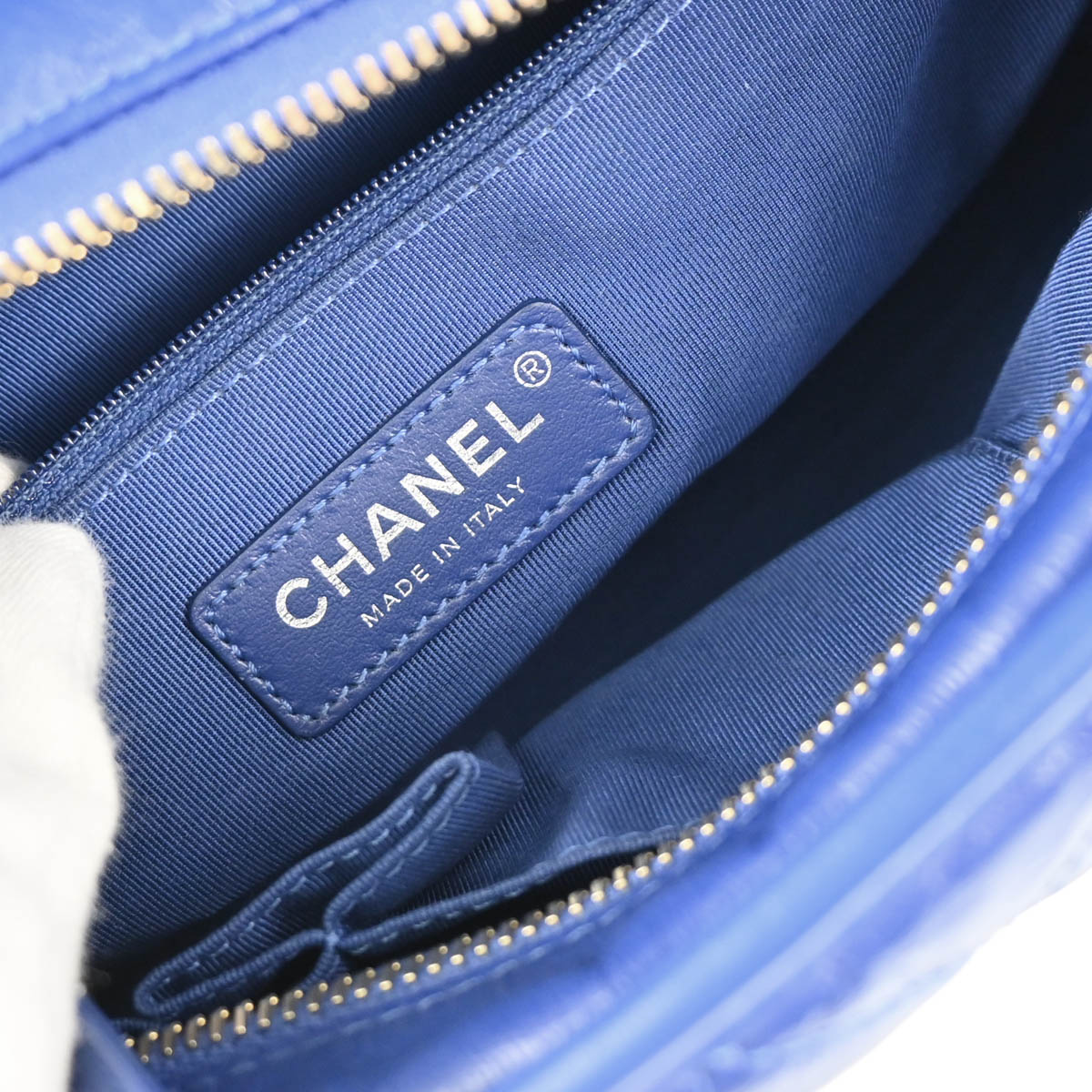 Chanel 2019 Blue Calfskin Lambskin Gabrielle 2way Shoulder Handbag