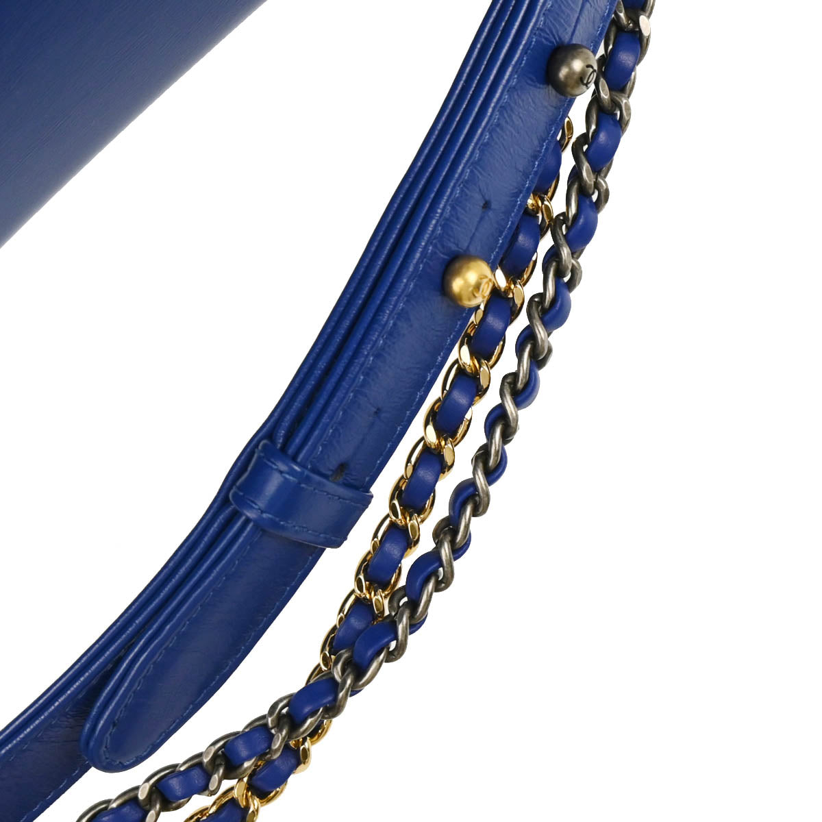Chanel 2019 Blue Calfskin Lambskin Gabrielle 2way Shoulder Handbag