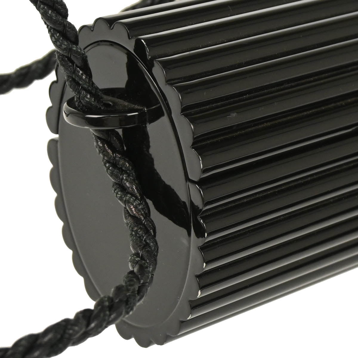 Saint Laurent Black Opyum Metal Tassel Shoulder Bag