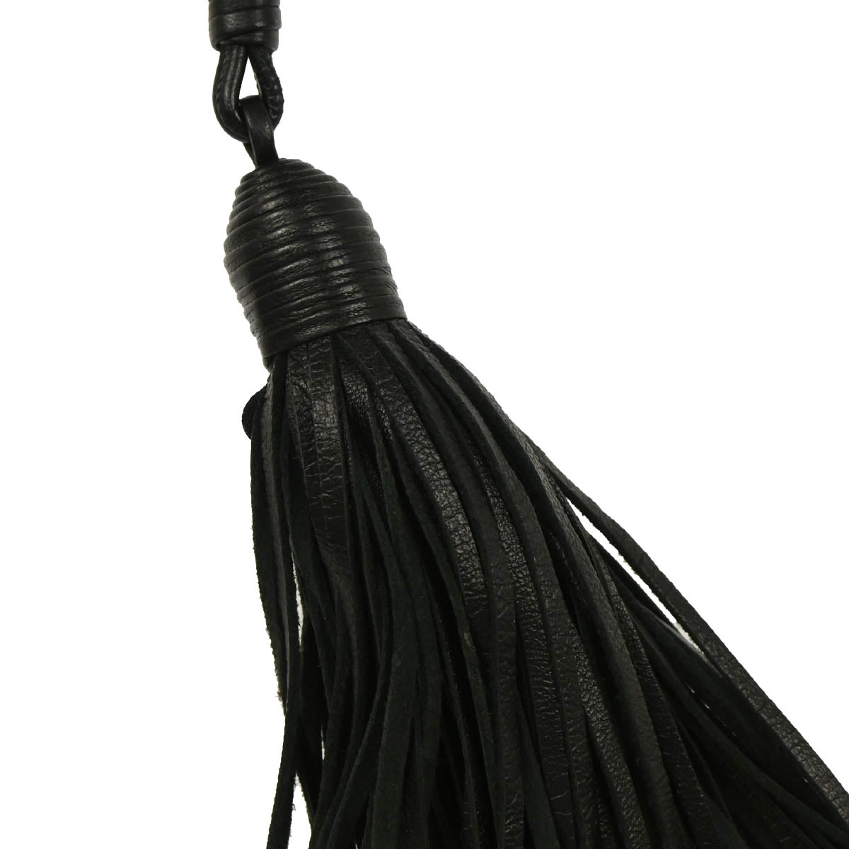 Saint Laurent Black Opyum Metal Tassel Shoulder Bag