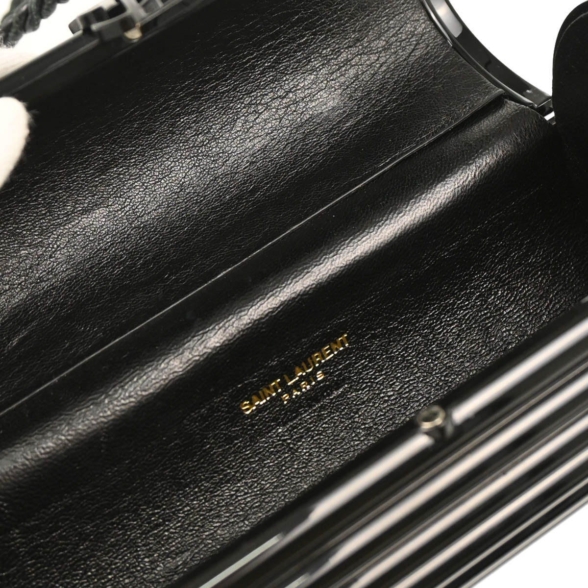 Saint Laurent Black Opyum Metal Tassel Shoulder Bag
