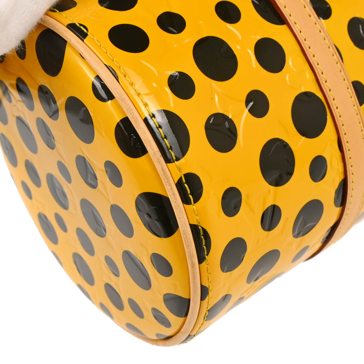 Louis Vuitton Yellow Vernis Dot Infinity Papillon Handbag M91424