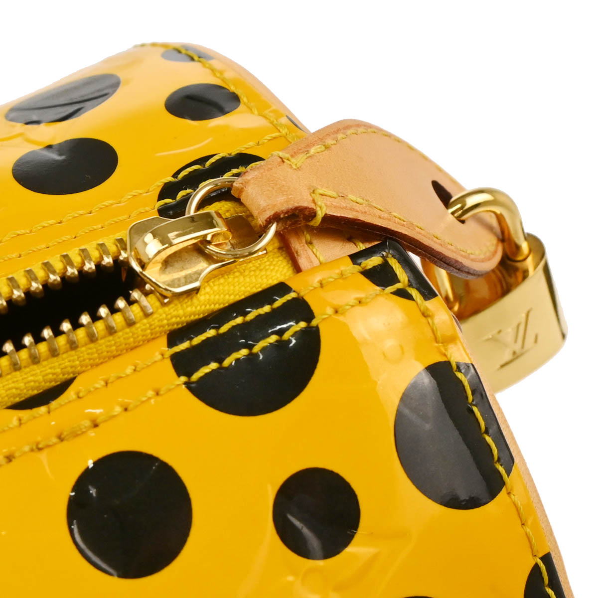 Louis Vuitton Yellow Vernis Dot Infinity Papillon Handbag M91424