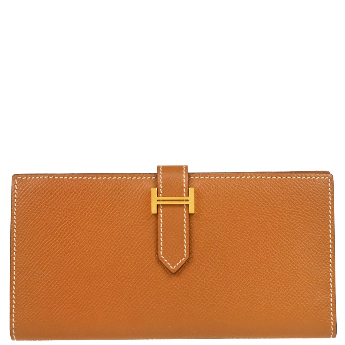 Hermes Gold Epsom Bearn Bifold Long Wallet