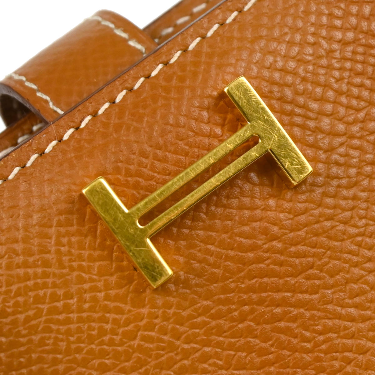 Hermes Gold Epsom Bearn Bifold Long Wallet