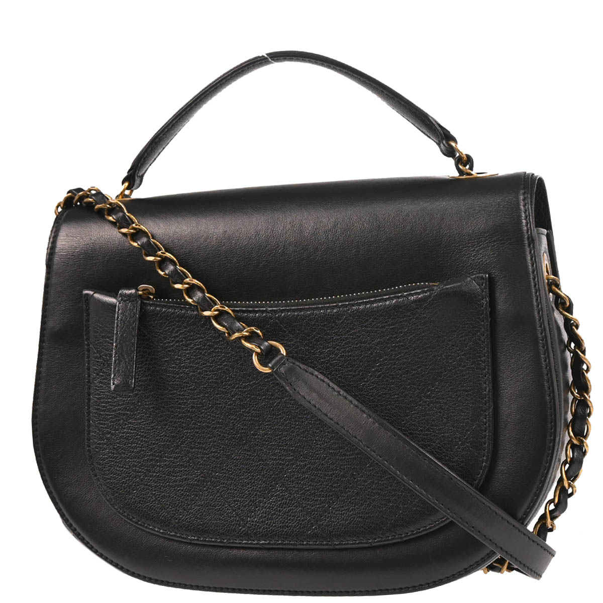 Chanel 2017-2018 Black Calfskin Coco Curve 2way Shoulder Handbag