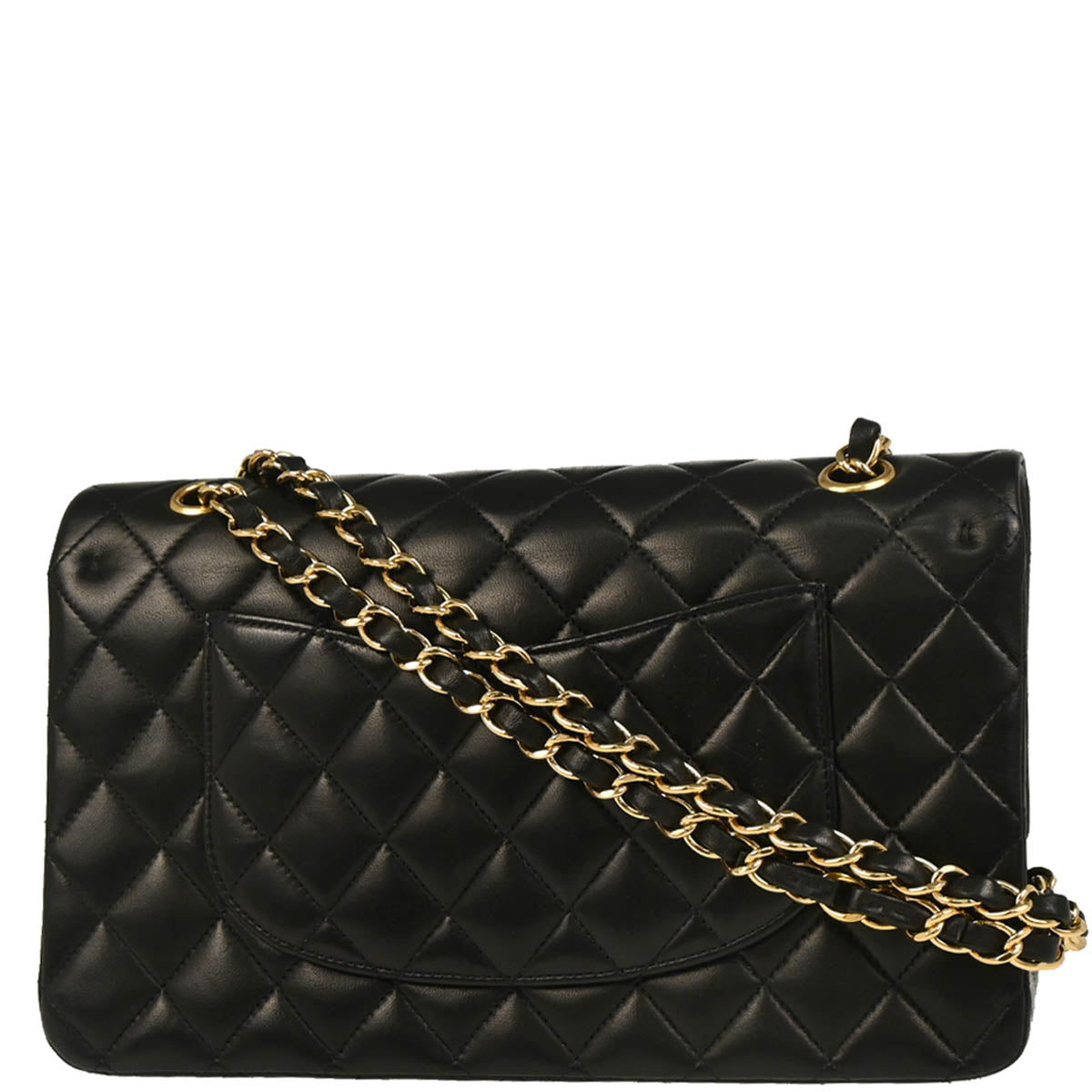 Chanel 2011 Black Lambskin Medium Classic Double Flap Shoulder Bag