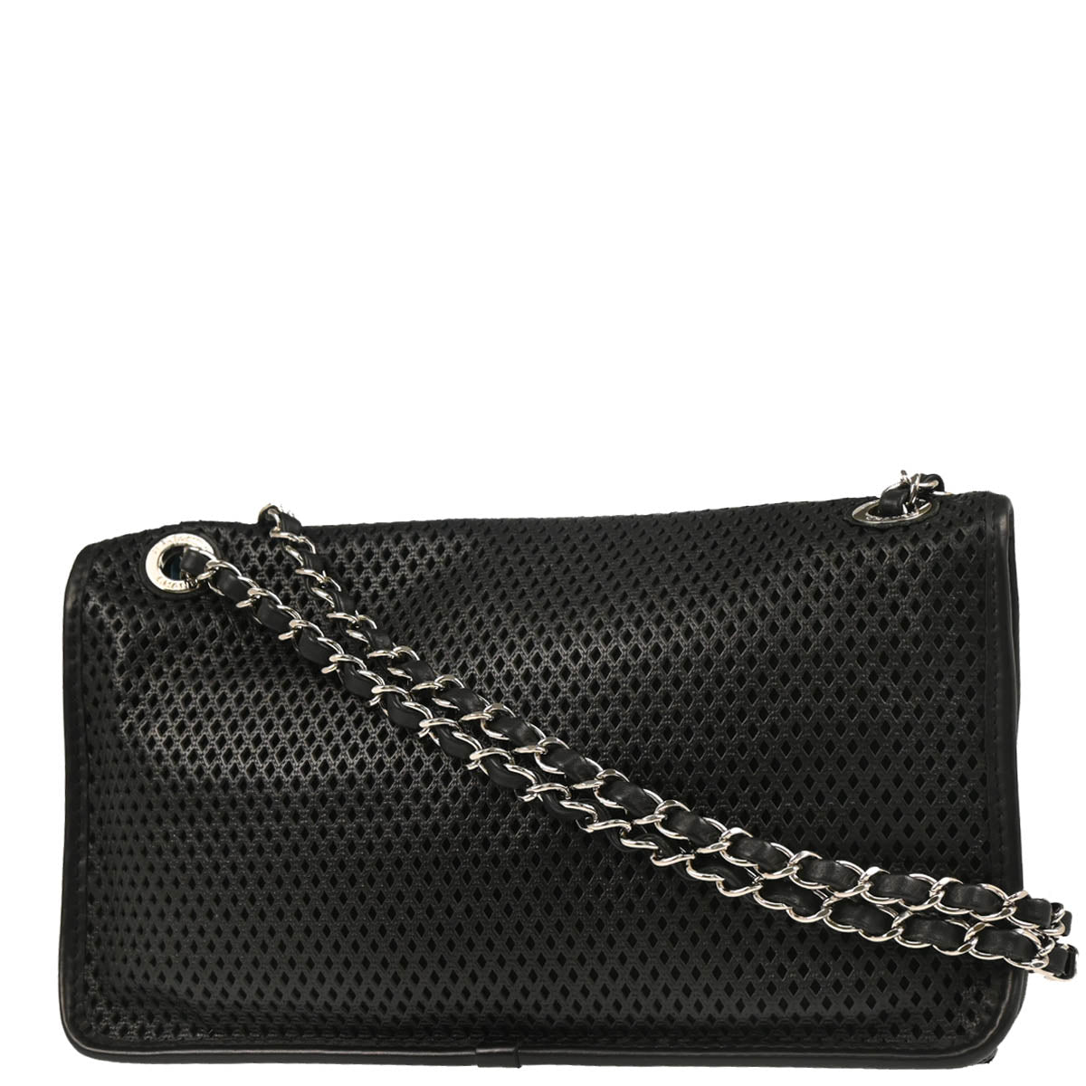 Chanel 2013-2014 Black Perforated Calfskin Up In The Air Shoulder Bag